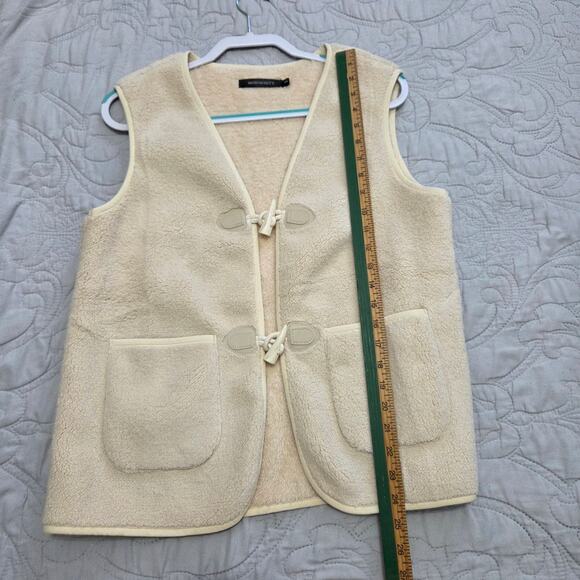 MEROKEETY Woman's Cream Colored Very Soft Vest Size Small - Picture 4 of 8
